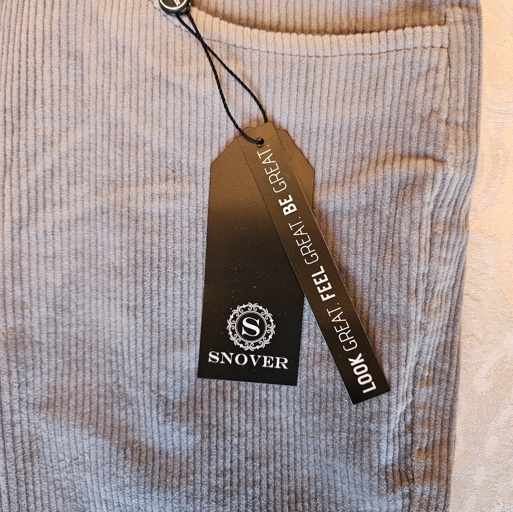 Grey Cotton Corduroy Pants, Casual, Warm, Size 38, Snover, NWT - Picture 4 of 8
